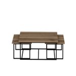 Casa si Gradina - Mobilier - Mese si birouri - Masute de cafea - Set masute de cafea, Hanah Home, pal melaminat, nuc, 90x60x42 cm, 52x45x37 cm - Infinity.ro