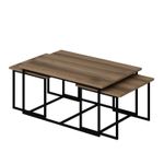 Casa si Gradina - Mobilier - Mese si birouri - Masute de cafea - Set masute de cafea, Hanah Home, pal melaminat, nuc, 90x60x42 cm, 52x45x37 cm - Infinity.ro