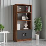 Casa si Gradina - Mobilier - Mese si birouri - Birouri - Set mobilier birou, Hanah Home, pal melaminat, nuc si antracit, birou 140x60x73.8 cm - Infinity.ro