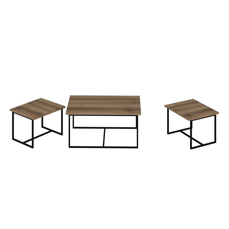Casa si Gradina - Mobilier - Mese si birouri - Masute de cafea - Set masute de cafea, Hanah Home, pal melaminat, nuc, 90x60x42 cm, 52x45x37 cm - Infinity.ro