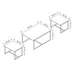 Casa si Gradina - Mobilier - Mese si birouri - Masute de cafea - Set masute de cafea, Hanah Home, pal melaminat, nuc, 90x60x42 cm, 52x45x37 cm - Infinity.ro