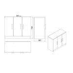 Casa si Gradina - Mobilier - Mese si birouri - Birouri - Set mobilier birou, Hanah Home, pal melaminat, nuc si antracit, birou 140x60x73.8 cm - Infinity.ro