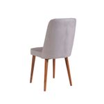 Casa si Gradina - Mobilier - Seturi de mobilier - Seturi mese si scaune - Set masa extensibila cu scaune, Hanah Home, pal melaminat, catifea, nuc, 130x80x77 cm - Infinity.ro