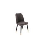 Casa si Gradina - Mobilier - Scaune si fotolii - Scaune - Set scaune, Hanah Home, catifea, antracit negru auriu, 50x49x90 cm, picioare lemn - Infinity.ro