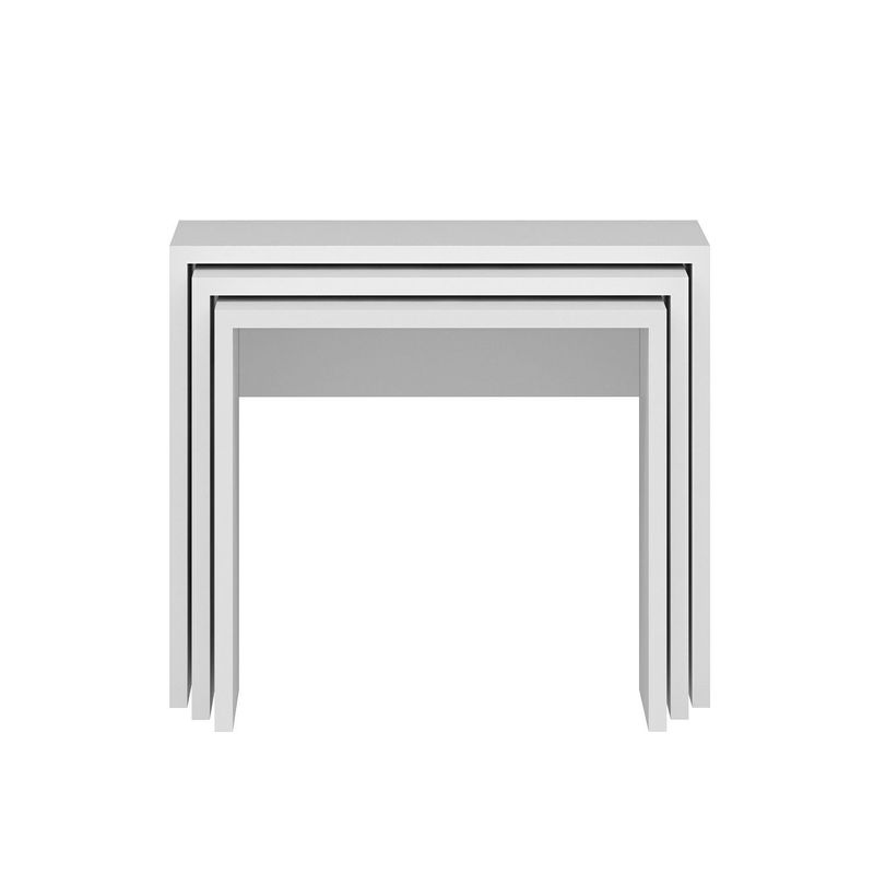 Casa si Gradina - Mobilier - Mese si birouri - Masute de cafea - Set masute de cafea, Hanah Home, pal melaminat, alb, 55x47x40 cm, 50x44x38 cm, 45x42x36 cm - Infinity.ro