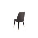 Casa si Gradina - Mobilier - Scaune si fotolii - Scaune - Set scaune, Hanah Home, catifea, antracit negru auriu, 50x49x90 cm, picioare lemn - Infinity.ro