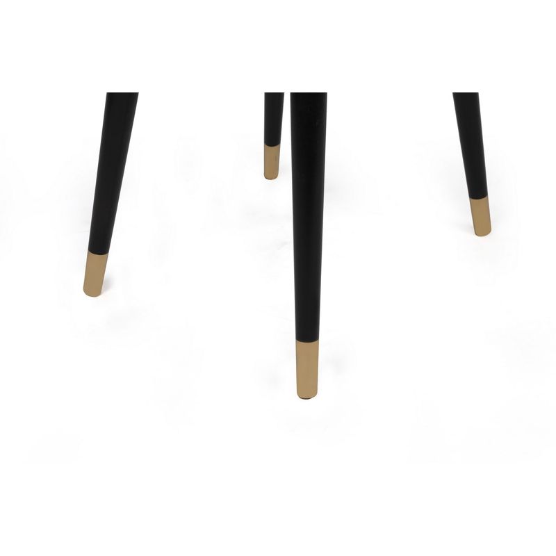 Casa si Gradina - Mobilier - Scaune si fotolii - Scaune - Set scaune, Hanah Home, catifea, antracit negru auriu, 50x49x90 cm, picioare lemn - Infinity.ro