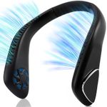 Ingrijire personala si Cosmetice - Aparate & accesorii ingrijire personala - Aparate cosmetice - Aparate intretinere si ingrijire corporala - Ventilator portabil pentru gat, 3 trepte de viteza, 6000 mAh, autonomie pana la 18 ore, USB, putere 5W, flexibil, negru - Infinity.ro