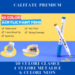 Carti si Birotica - Birotica - Instrumente de scris - Markere si carioci - Set 60 Markere, vopsea Acrilica Arrtx,, pentru Sticla, Ceramica, Pietre, Lemn, Plastic, Hartie, Panza, Non-toxic, - Infinity.ro