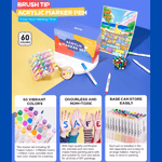 Carti si Birotica - Birotica - Instrumente de scris - Markere si carioci - Set 60 Markere, vopsea Acrilica Arrtx,, pentru Sticla, Ceramica, Pietre, Lemn, Plastic, Hartie, Panza, Non-toxic, - Infinity.ro