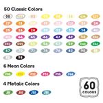 Carti si Birotica - Birotica - Instrumente de scris - Markere si carioci - Set 60 Markere, vopsea Acrilica Arrtx,, pentru Sticla, Ceramica, Pietre, Lemn, Plastic, Hartie, Panza, Non-toxic, - Infinity.ro