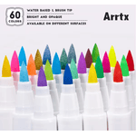 Carti si Birotica - Birotica - Instrumente de scris - Markere si carioci - Set 60 Markere, vopsea Acrilica Arrtx,, pentru Sticla, Ceramica, Pietre, Lemn, Plastic, Hartie, Panza, Non-toxic, - Infinity.ro