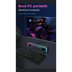 TV, Audio-Video si Foto - Audio Hi-Fi - Boxe si subwoofere - Boxa Gaming PC, RGB Iluminare, 4D HiFi Stereo, ABS, Conectare Universala, Rezistenta la praf/socuri, Negru - Infinity.ro