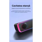 TV, Audio-Video si Foto - Audio Hi-Fi - Boxe si subwoofere - Boxa Gaming PC, RGB Iluminare, 4D HiFi Stereo, ABS, Conectare Universala, Rezistenta la praf/socuri, Negru - Infinity.ro