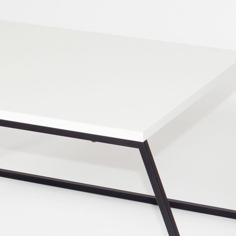 Casa si Gradina - Mobilier - Mese si birouri - Masute de cafea - Set masute de cafea, Hanah Home, pal melaminat si metal, alb si negru, 88x50x38 cm si 57x55x45 cm - Infinity.ro