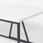 Casa si Gradina - Mobilier - Mese si birouri - Masute de cafea - Set masute de cafea, Hanah Home, pal melaminat si metal, alb si negru, 88x50x38 cm si 57x55x45 cm - Infinity.ro