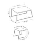 Casa si Gradina - Mobilier - Mese si birouri - Masute de cafea - Set masute de cafea, Hanah Home, pal melaminat si metal, alb si negru, 88x50x38 cm si 57x55x45 cm - Infinity.ro