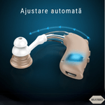 Ingrijire personala si Cosmetice - Sanatate si wellness - Aparate medicale - Aparate auditive - Aparat Auditiv Premium ELUZZO®, Reincarcabil, Autonomie sporita, 3 Accesorii Incluse, Volum Ajustabil, Bej - Infinity.ro