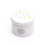 Casa si Gradina - Decoratiuni - Obiecte decorative - Decoratiuni camera copilului - Set pusculita si cutiute bleu din ceramica Hello Baby - Infinity.ro