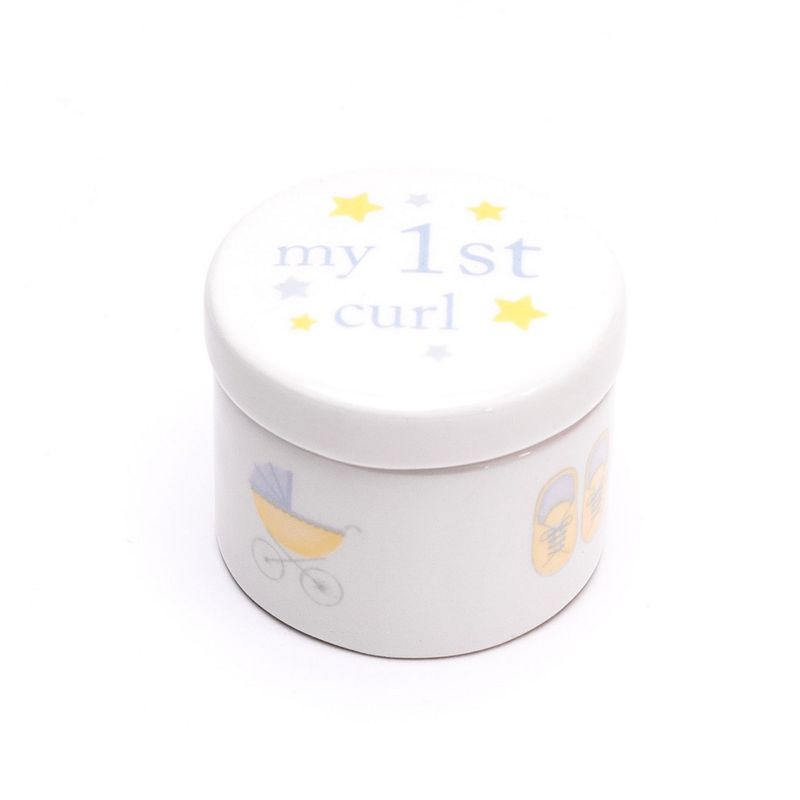 Casa si Gradina - Decoratiuni - Obiecte decorative - Decoratiuni camera copilului - Set pusculita si cutiute bleu din ceramica Hello Baby - Infinity.ro