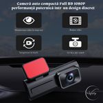 Auto si Moto - Electronice auto - Accesorii electronice auto - Camera auto e-Wantay® DualEye HD 1080P fata + 720P spate, Night Vision, card 64GB inclus - Infinity.ro
