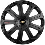 Auto si Moto - Anvelope si jante - Accesorii roti - Capace roti - Set 4 Capace Roti Evo Negru R15, Pentru Chevrolet - Infinity.ro