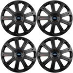 Auto si Moto - Anvelope si jante - Accesorii roti - Capace roti - Set 4 Capace Roti Evo Negru R16, Pentru Ford - Infinity.ro