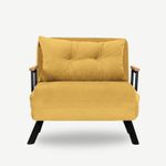Casa si Gradina - Mobilier - Canapele si coltare - Canapele - Canapea extensibila, Hanah Home, metal, mustar, 175x60 cm - Infinity.ro