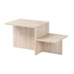 Casa si Gradina - Mobilier - Mese si birouri - Masute de cafea - Masuta de cafea, Hanah Home, pal melaminat, travertin, 90x45x40 cm - Infinity.ro