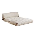 Casa si Gradina - Mobilier - Canapele si coltare - Canapele - Canapea extensibila 2 locuri, Hanah Home, teddy, crem, 120x79x75 cm - Infinity.ro