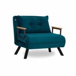Casa si Gradina - Mobilier - Canapele si coltare - Canapele - Canapea extensibila, Hanah Home, metal, verde petrol, 175x60 cm - Infinity.ro