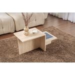 Casa si Gradina - Mobilier - Mese si birouri - Masute de cafea - Masuta de cafea, Hanah Home, pal melaminat, travertin, 90x45x40 cm - Infinity.ro