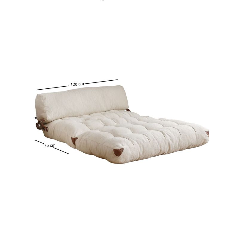 Casa si Gradina - Mobilier - Canapele si coltare - Canapele - Canapea extensibila 2 locuri, Hanah Home, teddy, crem, 120x79x75 cm - Infinity.ro