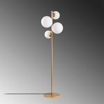 Casa si Gradina - Corpuri si surse de iluminat - Veioze si lampi - Lampadare - Lampadar, Opviq, metal, auriu, 33x33x162 cm - Infinity.ro