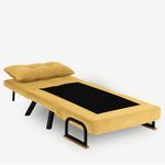 Casa si Gradina - Mobilier - Canapele si coltare - Canapele - Canapea extensibila, Hanah Home, metal, mustar, 175x60 cm - Infinity.ro