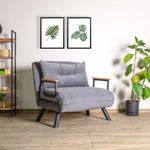 Casa si Gradina - Mobilier - Canapele si coltare - Canapele - Canapea extensibila, Hanah Home, metal, gri, 175x60 cm - Infinity.ro