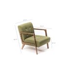 Casa si Gradina - Mobilier - Scaune si fotolii - Fotolii - Fotoliu, Hanah Home, lemn de fag, verde, 69x80x83 cm, material textil - Infinity.ro
