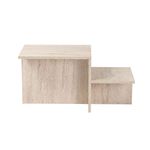 Casa si Gradina - Mobilier - Mese si birouri - Masute de cafea - Masuta de cafea, Hanah Home, pal melaminat, travertin, 90x45x40 cm - Infinity.ro