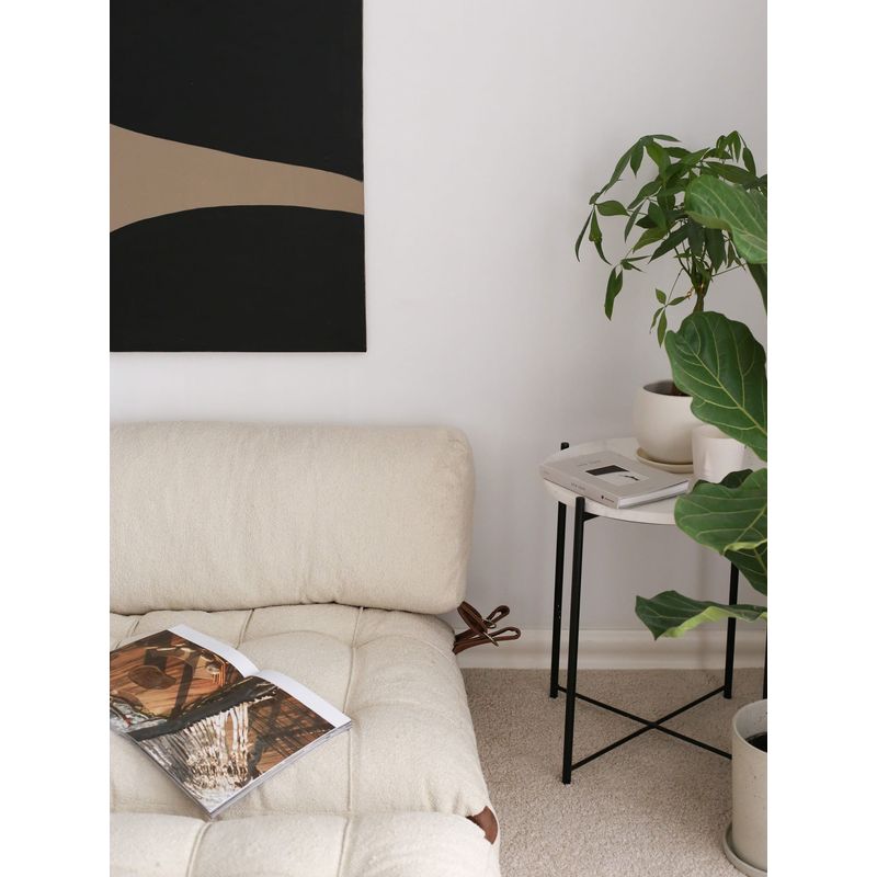 Casa si Gradina - Mobilier - Canapele si coltare - Canapele - Canapea extensibila 2 locuri, Hanah Home, teddy, crem, 120x79x75 cm - Infinity.ro