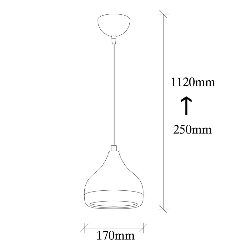 Casa si Gradina - Corpuri si surse de iluminat - Lustre si pendule - Lustra, Opviq, fier, negru cupru, diametru 17 cm, inaltime reglabila - Infinity.ro