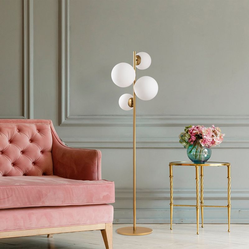 Casa si Gradina - Corpuri si surse de iluminat - Veioze si lampi - Lampadare - Lampadar, Opviq, metal, auriu, 33x33x162 cm - Infinity.ro