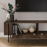 Casa si Gradina - Mobilier - Comode si corpuri - Comode - Comoda tv, Hanah Home, pal melaminat, nuc, 160x45.6x31.4 cm - Infinity.ro
