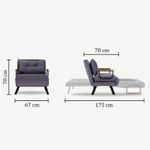Casa si Gradina - Mobilier - Canapele si coltare - Canapele - Canapea extensibila, Hanah Home, metal, mustar, 175x60 cm - Infinity.ro