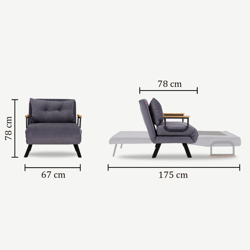 Casa si Gradina - Mobilier - Canapele si coltare - Canapele - Canapea extensibila, Hanah Home, metal, mustar, 175x60 cm - Infinity.ro