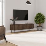 Casa si Gradina - Mobilier - Comode si corpuri - Comode - Comoda tv, Hanah Home, pal melaminat, nuc, 160x45.6x31.4 cm - Infinity.ro