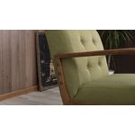 Casa si Gradina - Mobilier - Scaune si fotolii - Fotolii - Fotoliu, Hanah Home, lemn de fag, verde, 69x80x83 cm, material textil - Infinity.ro