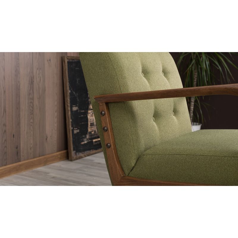 Casa si Gradina - Mobilier - Scaune si fotolii - Fotolii - Fotoliu, Hanah Home, lemn de fag, verde, 69x80x83 cm, material textil - Infinity.ro