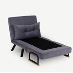 Casa si Gradina - Mobilier - Canapele si coltare - Canapele - Canapea extensibila, Hanah Home, metal, gri, 175x60 cm - Infinity.ro