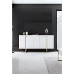 Casa si Gradina - Mobilier - Comode si corpuri - Console - Consola, Hanah Home, panou de particule melaminat, alb auriu, 160x35x80 cm - Infinity.ro