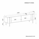 Casa si Gradina - Mobilier - Comode si corpuri - Comode - Comoda tv, Hanah Home, pal melaminat, nuc, 160x45.6x31.4 cm - Infinity.ro